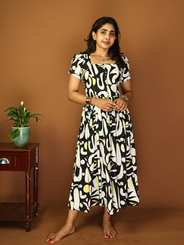 Chic Tricolor Luxe Maxi