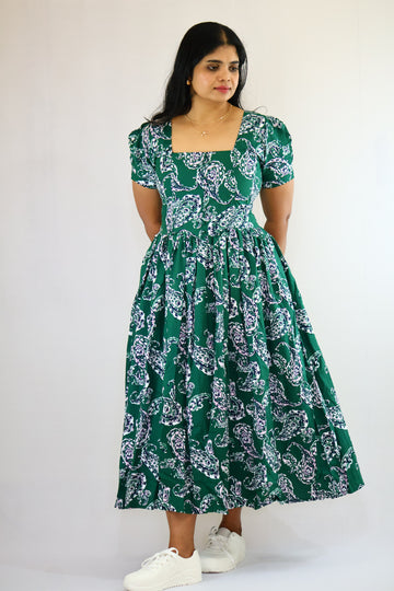 Green Soft Blossom Maxi
