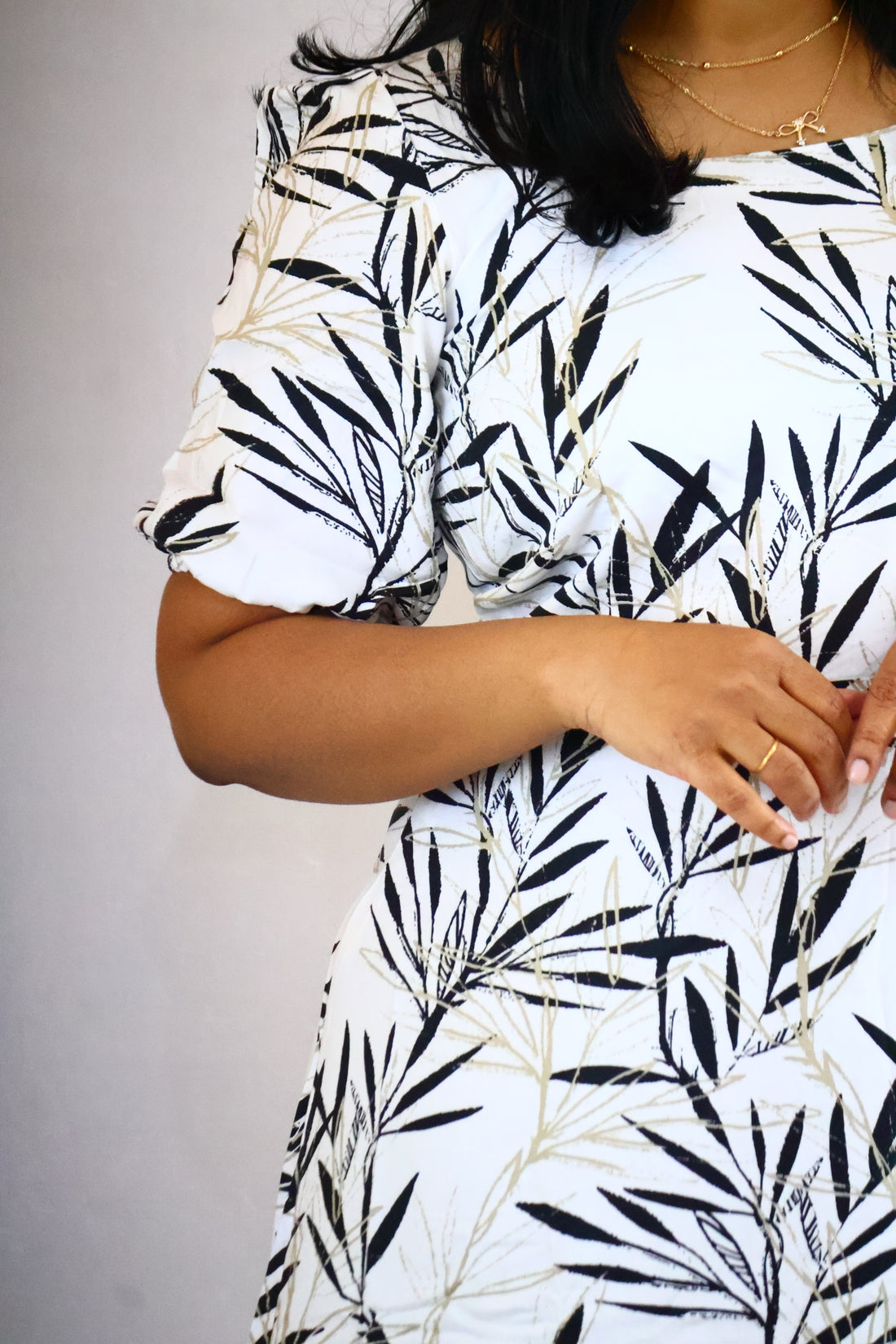 Shadow bloom long dress