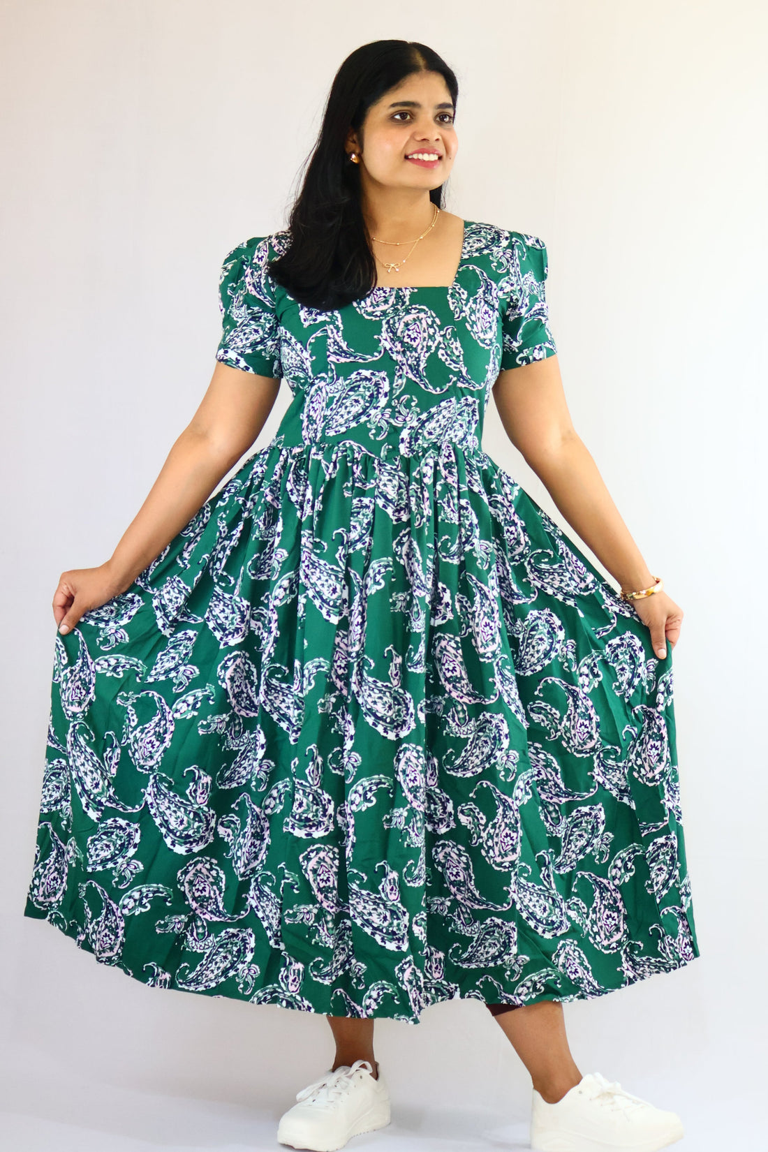 Green Soft Blossom Maxi