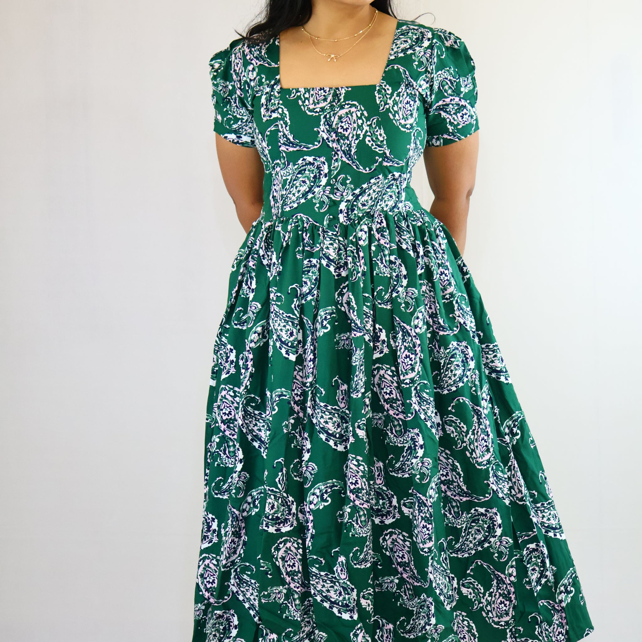 Green Soft Blossom Maxi