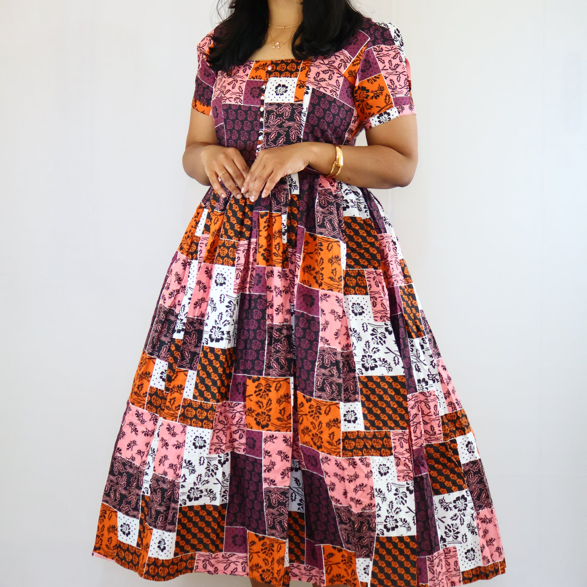 Grid of Leaves Maxi