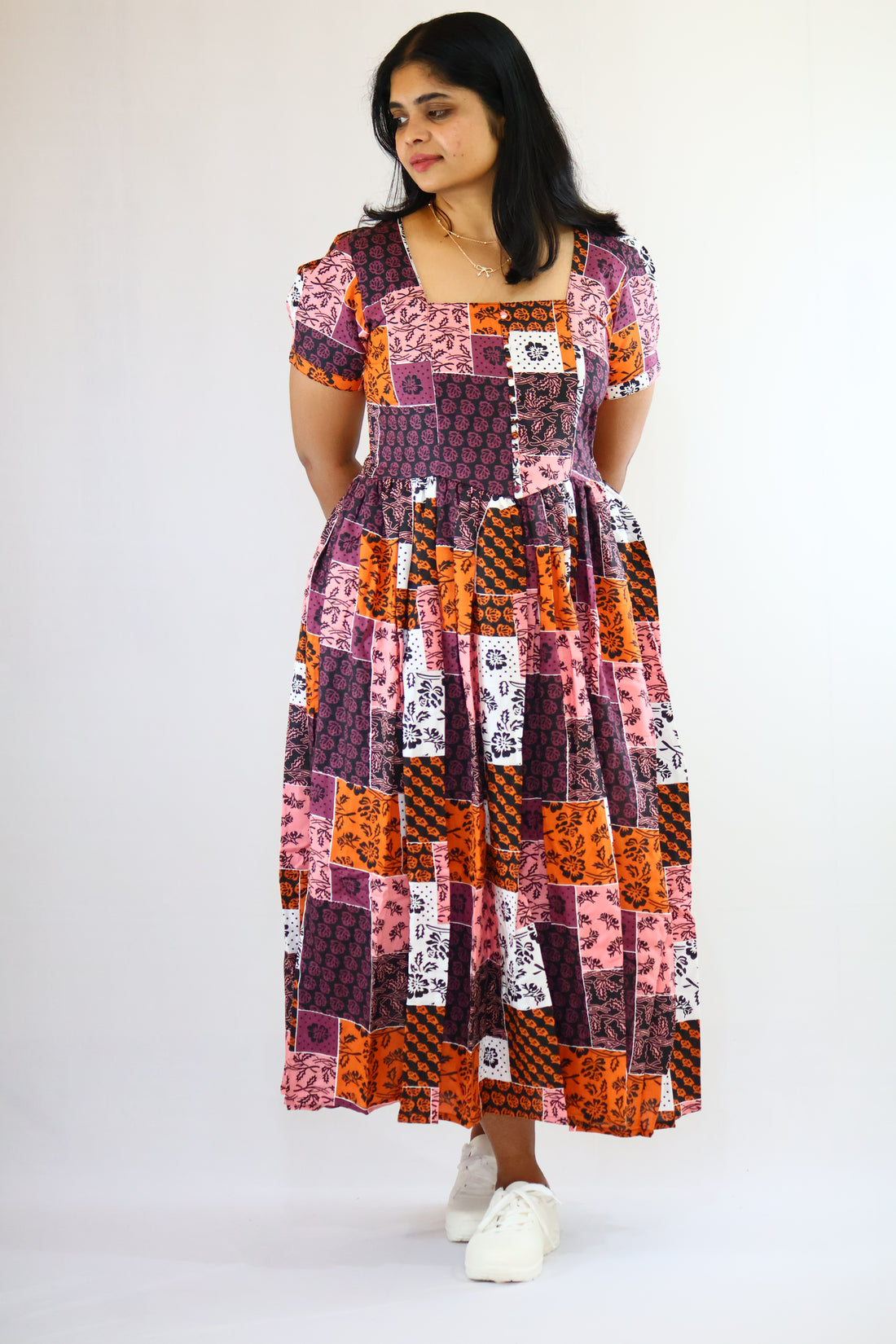 Grid of Leaves Maxi