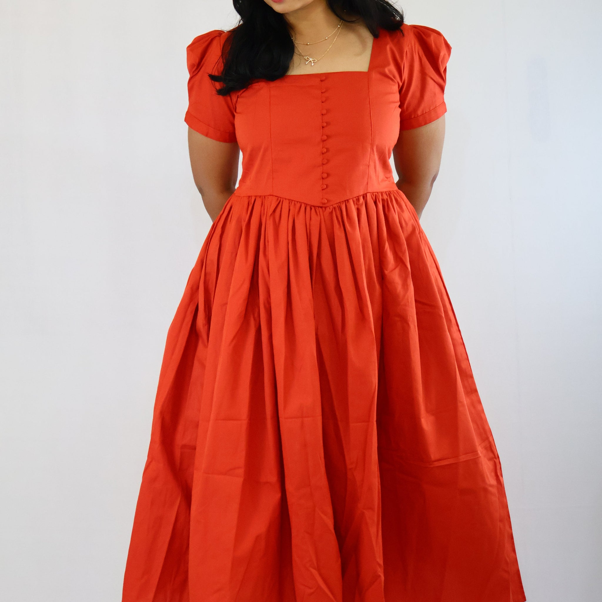 Scarlet Linen Maxi