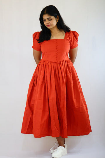 Scarlet Linen Maxi